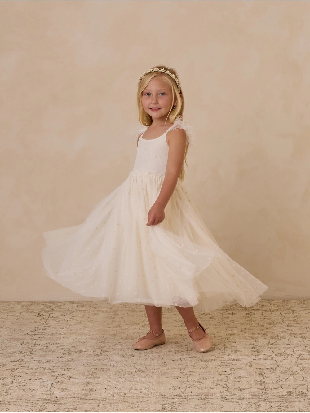 Noralee Poppy Dress Ivory - size 2Y